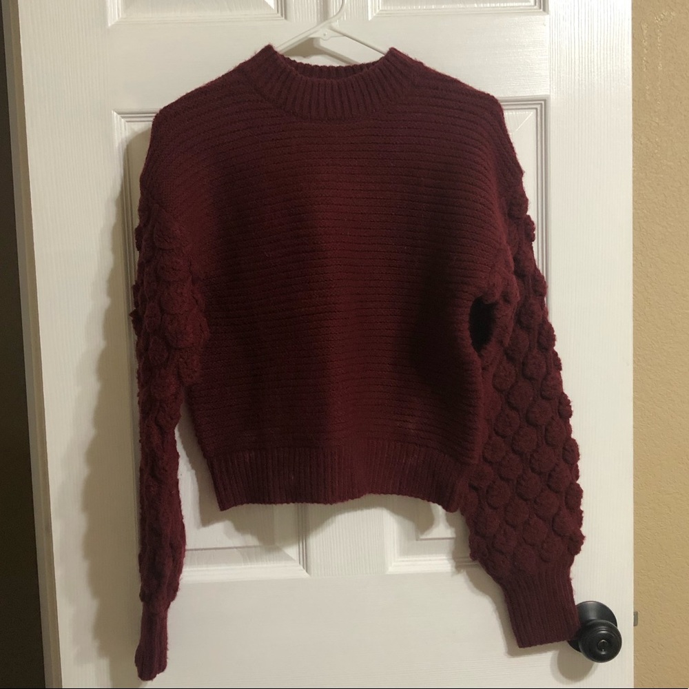 Harper Heritage Burgundy Chunky Knit Sweater - Size S